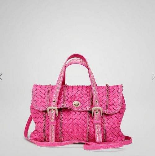 Bottega Veneta woven Flap shoulder bag 8308 peach red